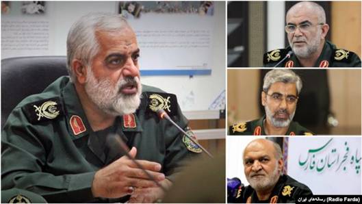 احمد سرخیلی، فرمانده قرارگاه مدینه، و فرماندهان استانی تحت امرش؛ هاشم غیاثی، علی رزمجو و اباذر سالاری