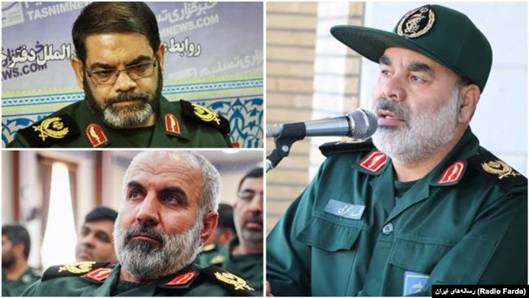 محمد کرمی، فرمانده قرارگاه قدس، و فرماندهان استانی تحت امرش؛ حسین معروفی و امانالله گرشاسبی