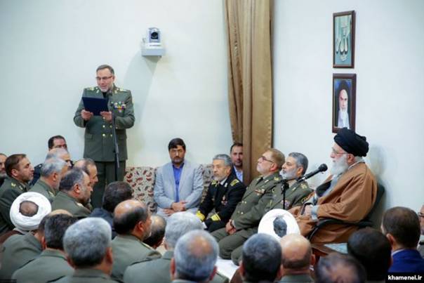 دیدار فرماندهان ارشد ارتش جمهوری اسلامی با آیتالله خامنهای در فروردین ماه ۹۸